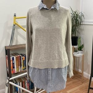 H&M faux button up sweater